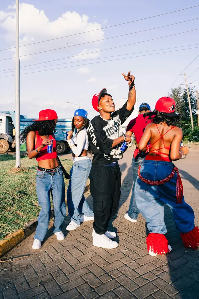 Young people dancing together